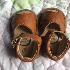 Brown leather sandals-open toe